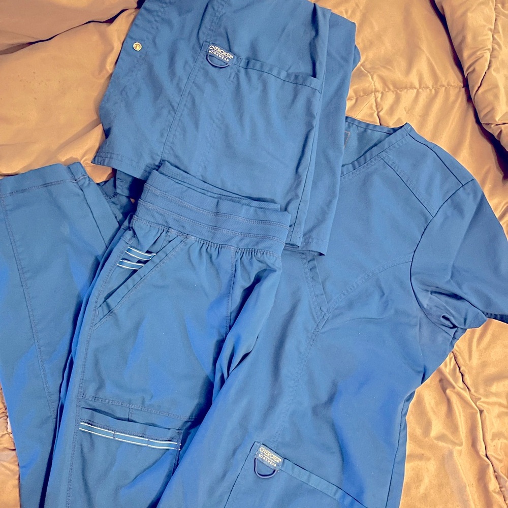 Royal Blue Cherokee Scrub Set